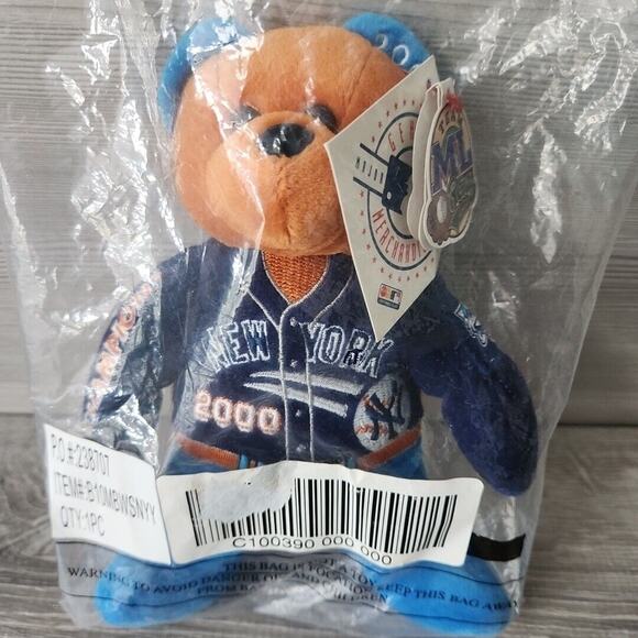 New York Yankees 2000 World Series Champions Plush Team Teddy MLB Bear New Tags - Picture 1 of 12